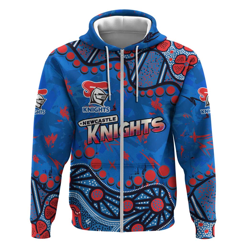 Personalized New Zealand Warriors Zip Hoodie Aboriginal Pattern with Graffiti Style Design