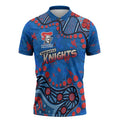 Personalized New Zealand Warriors Zipper Polo Shirt Aboriginal Pattern with Graffiti Style Design