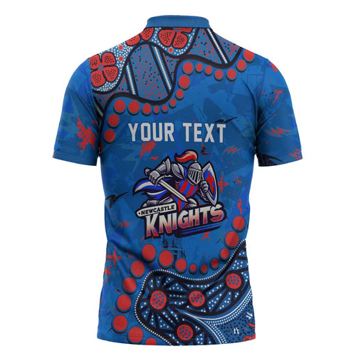 Personalized New Zealand Warriors Zipper Polo Shirt Aboriginal Pattern with Graffiti Style Design