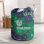Personalized Newcastle Knights Laundry Basket Aboriginal Pattern with Graffiti Style Design