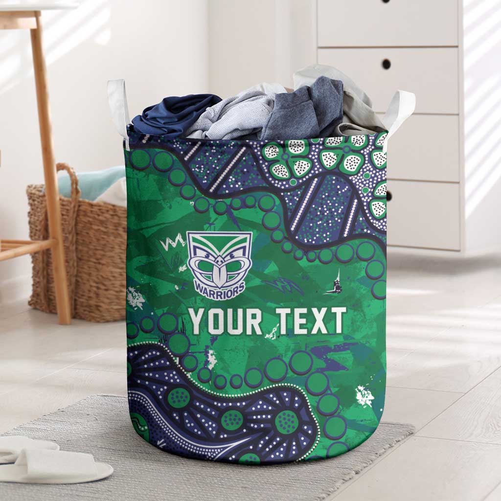 Personalized Newcastle Knights Laundry Basket Aboriginal Pattern with Graffiti Style Design