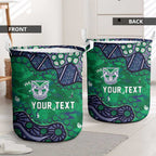 Personalized Newcastle Knights Laundry Basket Aboriginal Pattern with Graffiti Style Design