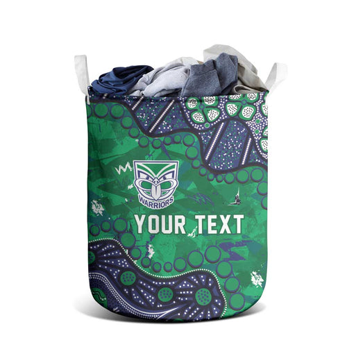 Personalized Newcastle Knights Laundry Basket Aboriginal Pattern with Graffiti Style Design