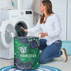 Personalized Newcastle Knights Laundry Basket Aboriginal Pattern with Graffiti Style Design