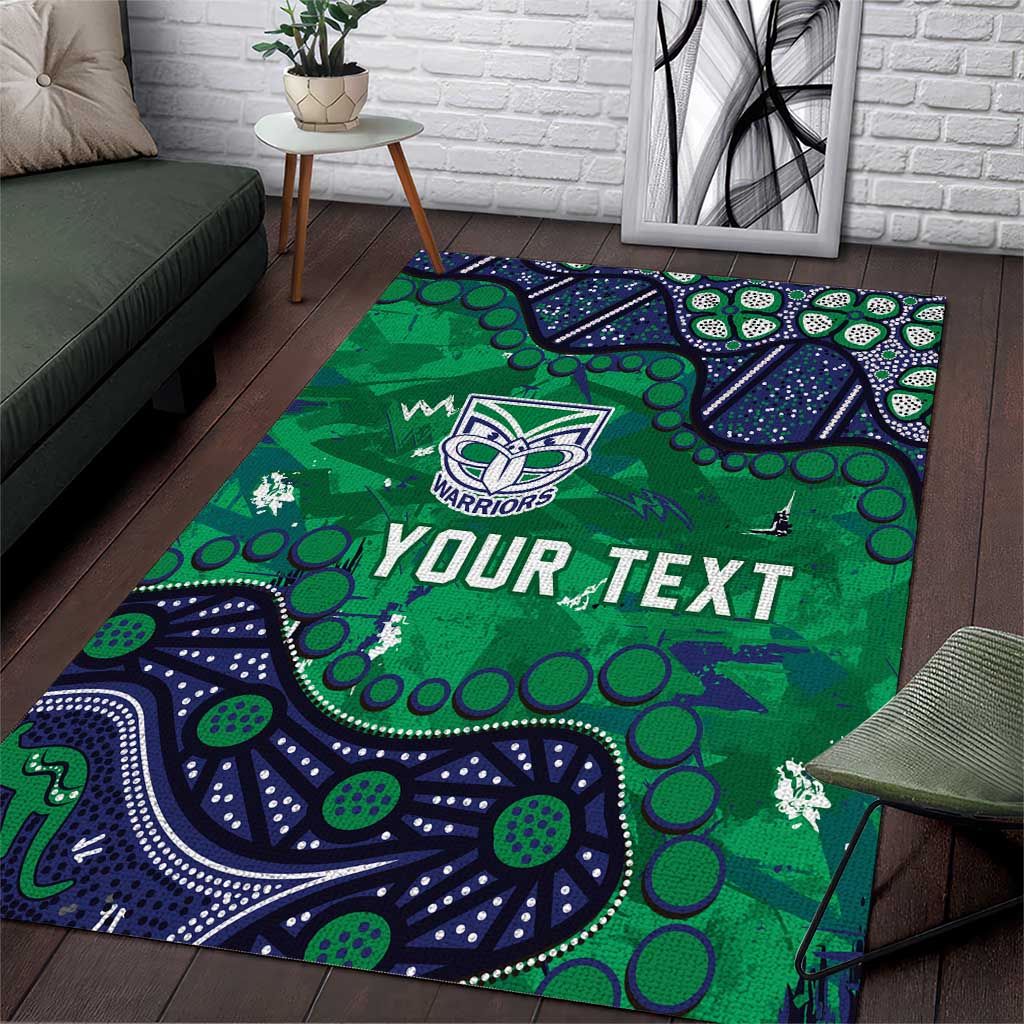 Personalized Newcastle Knights Area Rug Aboriginal Pattern with Graffiti Style Design