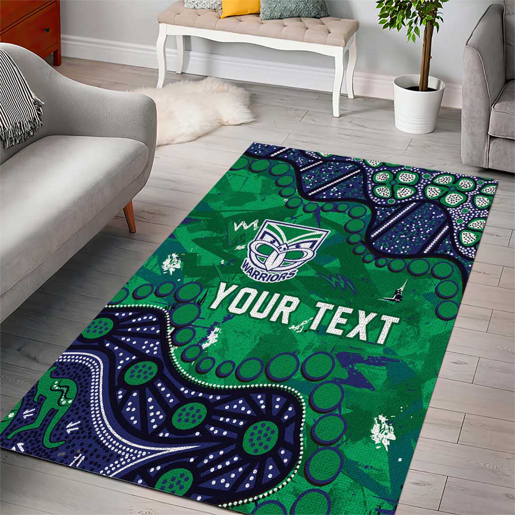 Personalized Newcastle Knights Area Rug Aboriginal Pattern with Graffiti Style Design