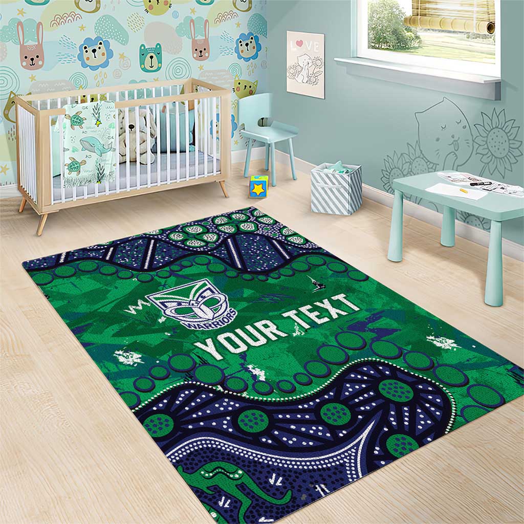Personalized Newcastle Knights Area Rug Aboriginal Pattern with Graffiti Style Design