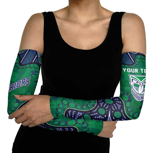 Personalized Newcastle Knights Arm Sleeves Aboriginal Pattern with Graffiti Style Design