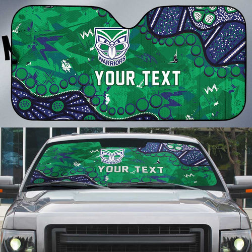 Personalized Newcastle Knights Auto Sun Shade Aboriginal Pattern with Graffiti Style Design