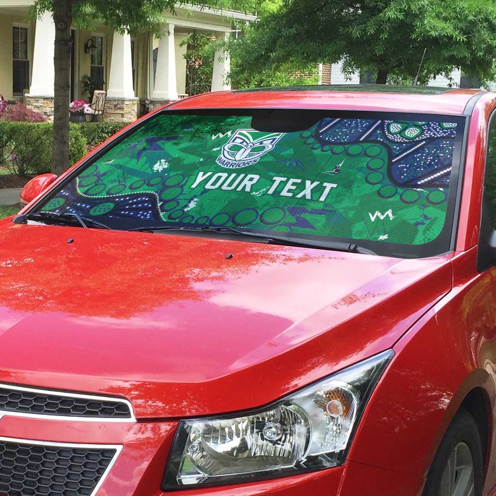 Personalized Newcastle Knights Auto Sun Shade Aboriginal Pattern with Graffiti Style Design