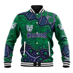 Personalized Newcastle Knights Baseball Jacket Aboriginal Pattern with Graffiti Style Design