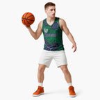 Personalized Newcastle Knights Basketball Jersey Aboriginal Pattern with Graffiti Style Design