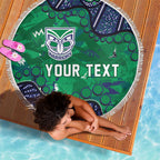 Personalized Newcastle Knights Beach Blanket Aboriginal Pattern with Graffiti Style Design