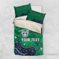 Personalized Newcastle Knights Bedding Set Aboriginal Pattern with Graffiti Style Design