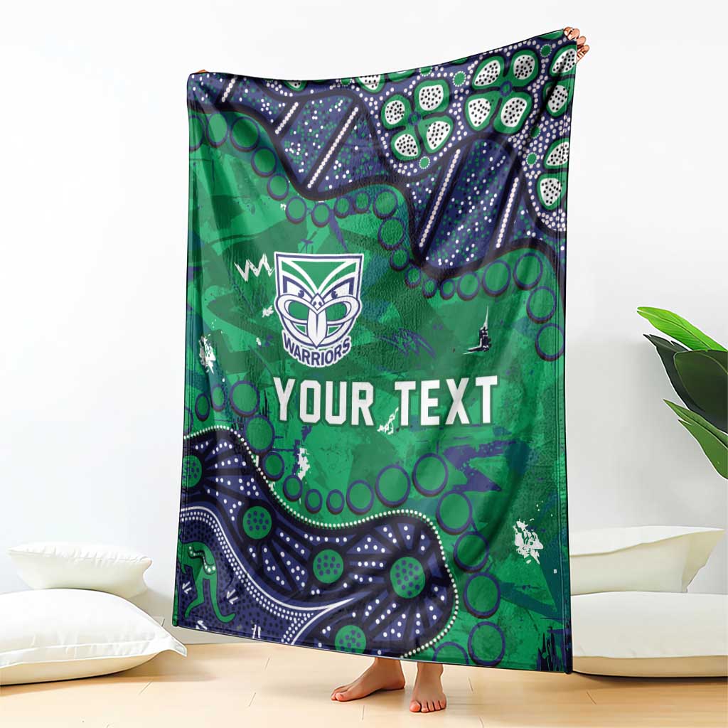 Personalized Newcastle Knights Blanket Aboriginal Pattern with Graffiti Style Design