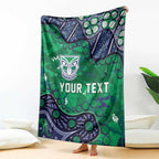Personalized Newcastle Knights Blanket Aboriginal Pattern with Graffiti Style Design