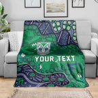 Personalized Newcastle Knights Blanket Aboriginal Pattern with Graffiti Style Design