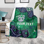 Personalized Newcastle Knights Blanket Aboriginal Pattern with Graffiti Style Design
