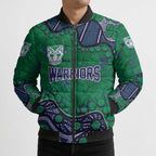Personalized Newcastle Knights Bomber Puffer Jacket Aboriginal Pattern with Graffiti Style Design