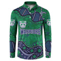 Personalized Newcastle Knights Button Sweatshirt Aboriginal Pattern with Graffiti Style Design