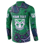 Personalized Newcastle Knights Button Sweatshirt Aboriginal Pattern with Graffiti Style Design