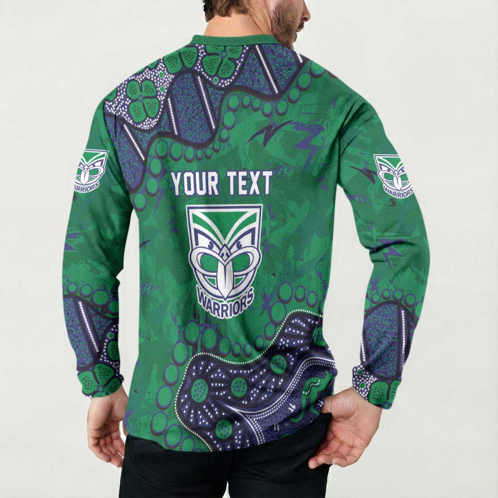 Personalized Newcastle Knights Button Sweatshirt Aboriginal Pattern with Graffiti Style Design