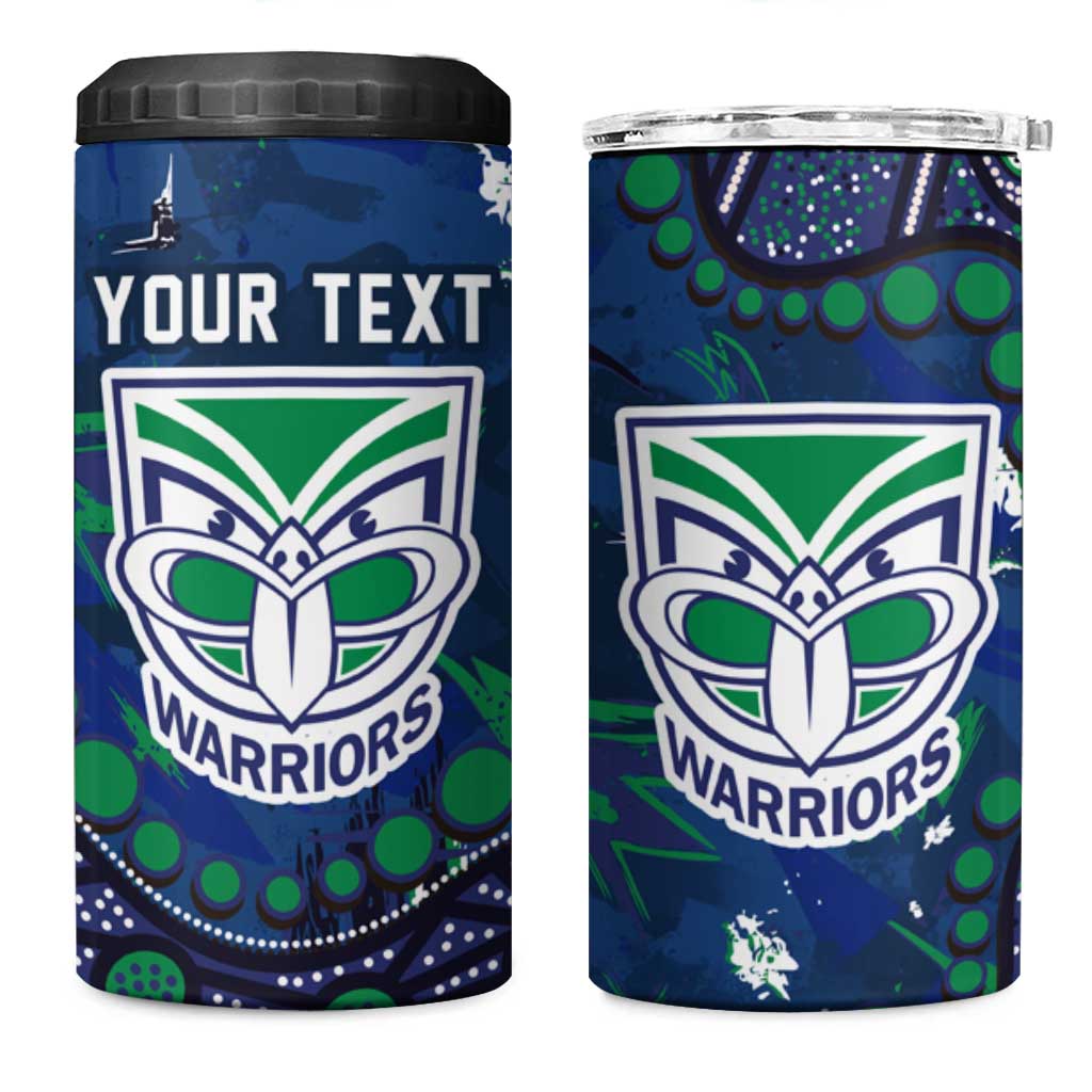 Personalized Newcastle Knights 4 in 1 Can Cooler Tumbler Aboriginal Pattern with Graffiti Style Design