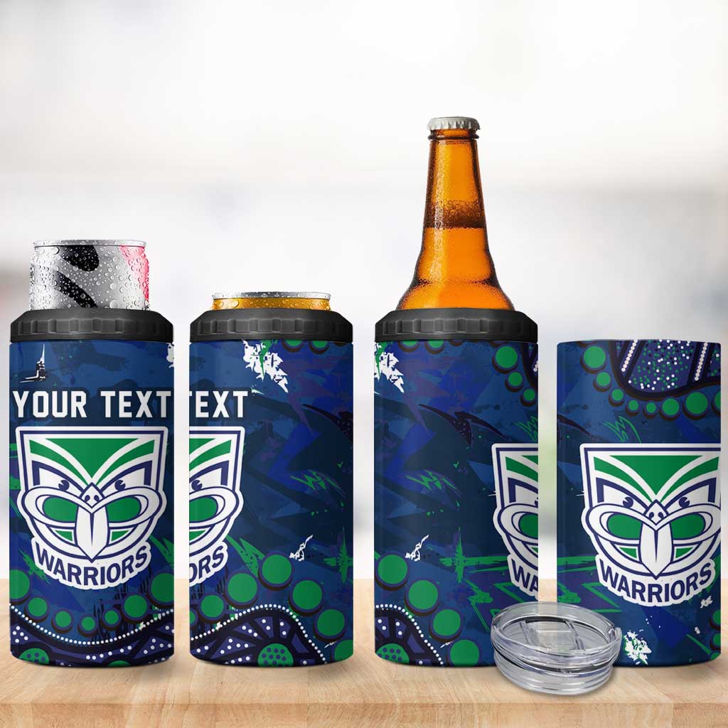 Personalized Newcastle Knights 4 in 1 Can Cooler Tumbler Aboriginal Pattern with Graffiti Style Design