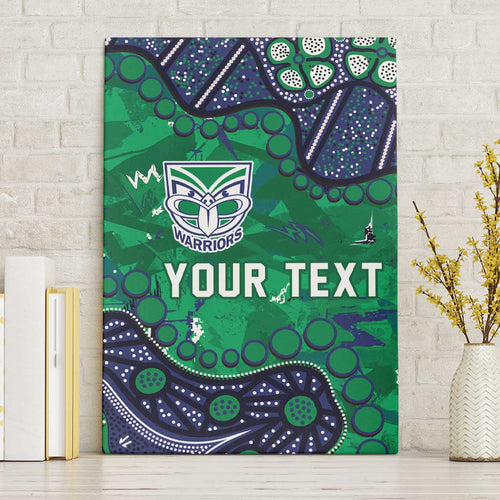 Personalized Newcastle Knights Canvas Wall Art Aboriginal Pattern with Graffiti Style Design