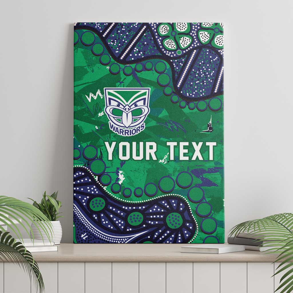 Personalized Newcastle Knights Canvas Wall Art Aboriginal Pattern with Graffiti Style Design