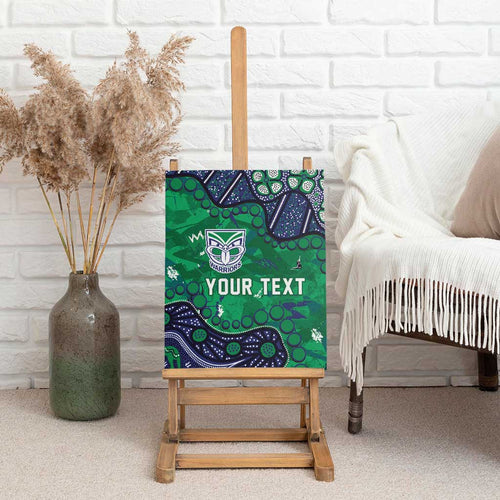 Personalized Newcastle Knights Canvas Wall Art Aboriginal Pattern with Graffiti Style Design