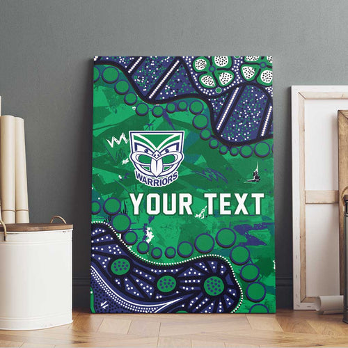 Personalized Newcastle Knights Canvas Wall Art Aboriginal Pattern with Graffiti Style Design
