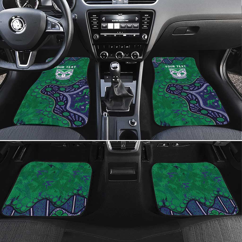 Personalized Newcastle Knights Car Mats Aboriginal Pattern with Graffiti Style Design