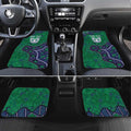 Personalized Newcastle Knights Car Mats Aboriginal Pattern with Graffiti Style Design