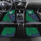 Personalized Newcastle Knights Car Mats Aboriginal Pattern with Graffiti Style Design