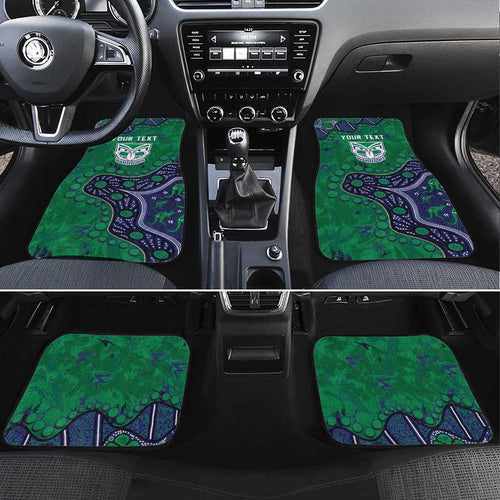 Personalized Newcastle Knights Car Mats Aboriginal Pattern with Graffiti Style Design