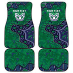 Personalized Newcastle Knights Car Mats Aboriginal Pattern with Graffiti Style Design