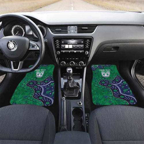 Personalized Newcastle Knights Car Mats Aboriginal Pattern with Graffiti Style Design