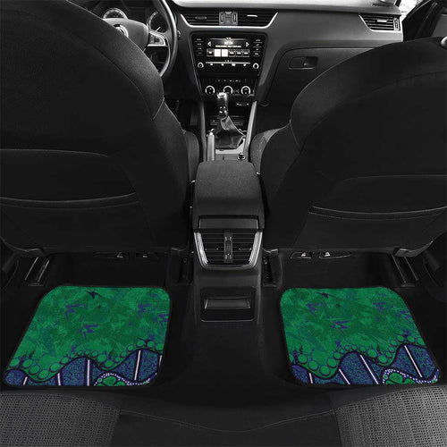 Personalized Newcastle Knights Car Mats Aboriginal Pattern with Graffiti Style Design