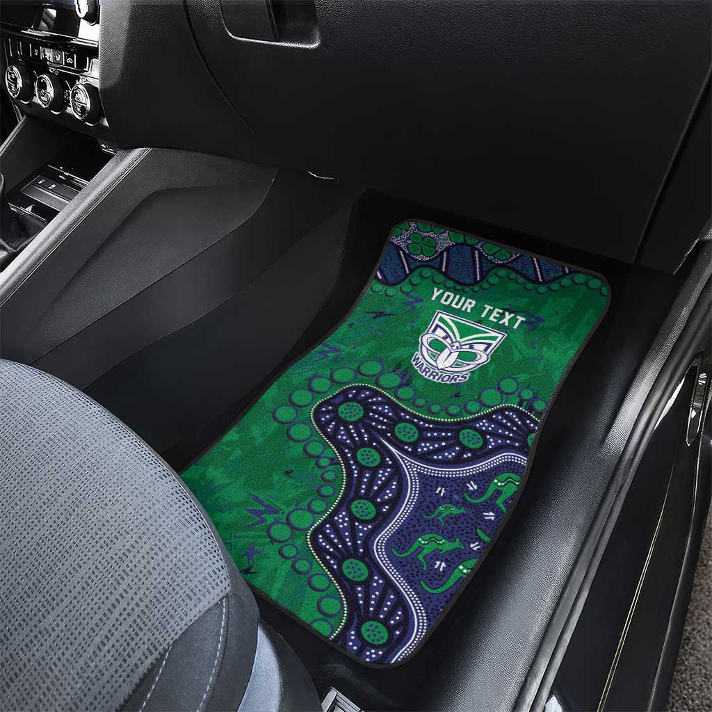 Personalized Newcastle Knights Car Mats Aboriginal Pattern with Graffiti Style Design