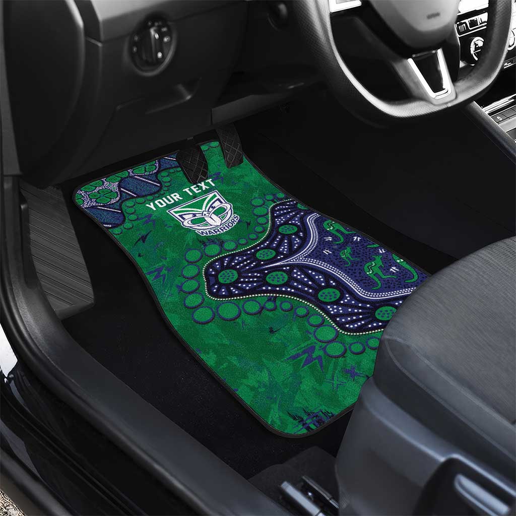 Personalized Newcastle Knights Car Mats Aboriginal Pattern with Graffiti Style Design