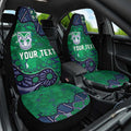 Personalized Newcastle Knights Car Seat Cover Aboriginal Pattern with Graffiti Style Design