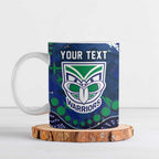 Personalized Newcastle Knights Ceramic Mug Aboriginal Pattern with Graffiti Style Design