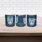 Personalized Newcastle Knights Ceramic Mug Aboriginal Pattern with Graffiti Style Design