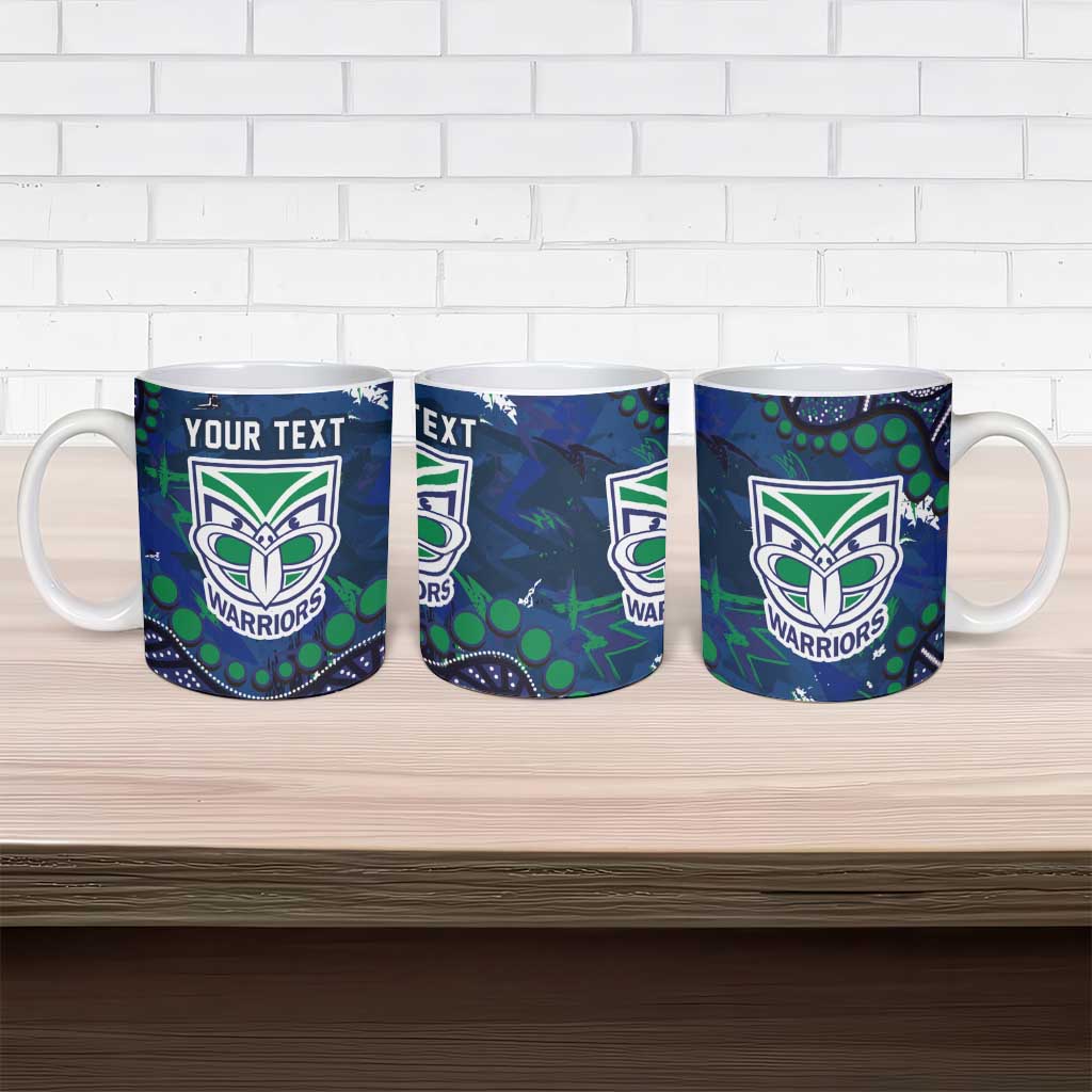 Personalized Newcastle Knights Ceramic Mug Aboriginal Pattern with Graffiti Style Design