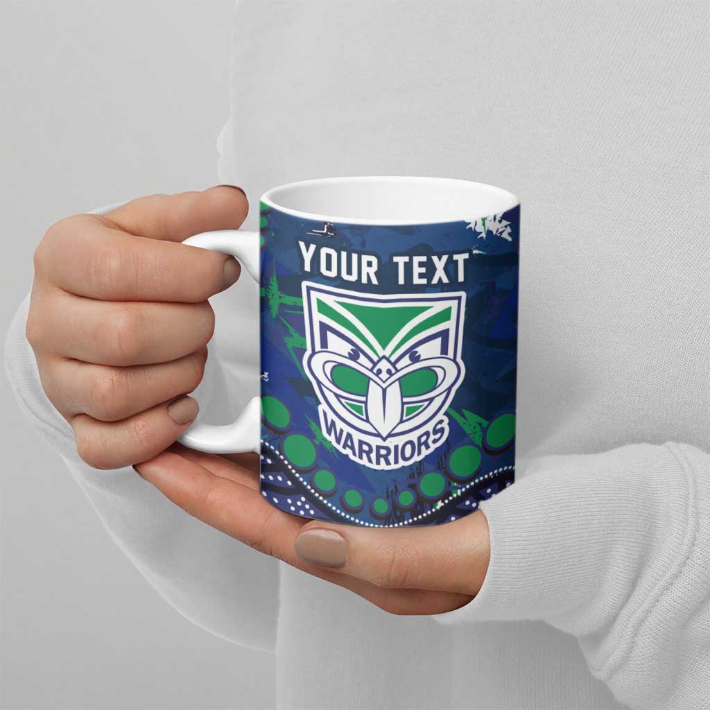 Personalized Newcastle Knights Ceramic Mug Aboriginal Pattern with Graffiti Style Design