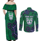 Personalized Newcastle Knights Couples Matching Off Shoulder Maxi Dress and Long Sleeve Button Shirt Aboriginal Pattern with Graffiti Style Design