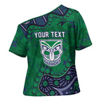 Personalized Newcastle Knights Cross Shoulder Shirt Aboriginal Pattern with Graffiti Style Design