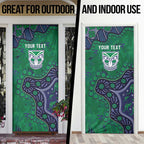 Personalized Newcastle Knights Door Cover Aboriginal Pattern with Graffiti Style Design