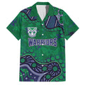 Personalized Newcastle Knights Family Matching Off Shoulder Short Dress and Hawaiian Shirt Aboriginal Pattern with Graffiti Style Design